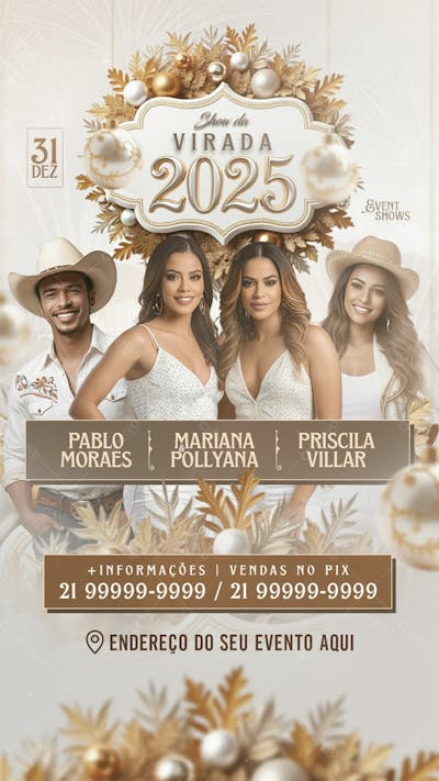 Flyer Evento Show Da Virada Story
