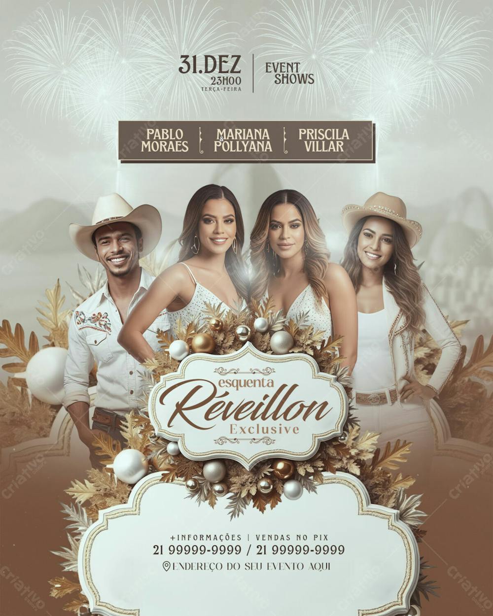 Flyer Evento Esquenta Reveillon Exclusive Feed