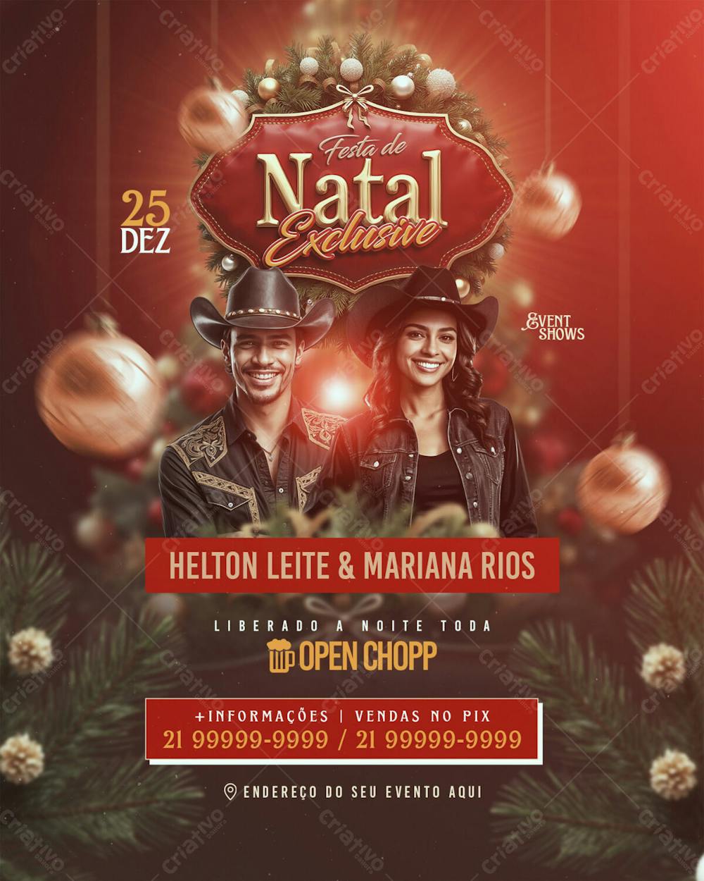 Flyer Evento Festa De Natal Exclusive Feed