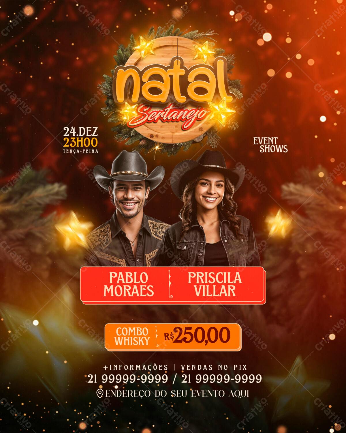 Flyer Natal Sertanejo PSD Editável