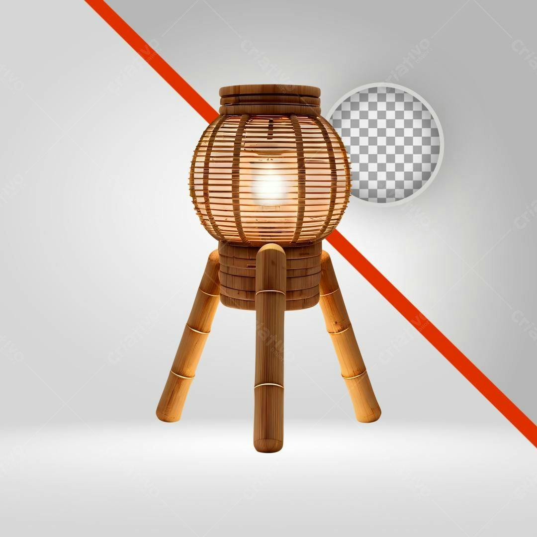 Icone de Luminária em Bambu PNG com fundo transparente
