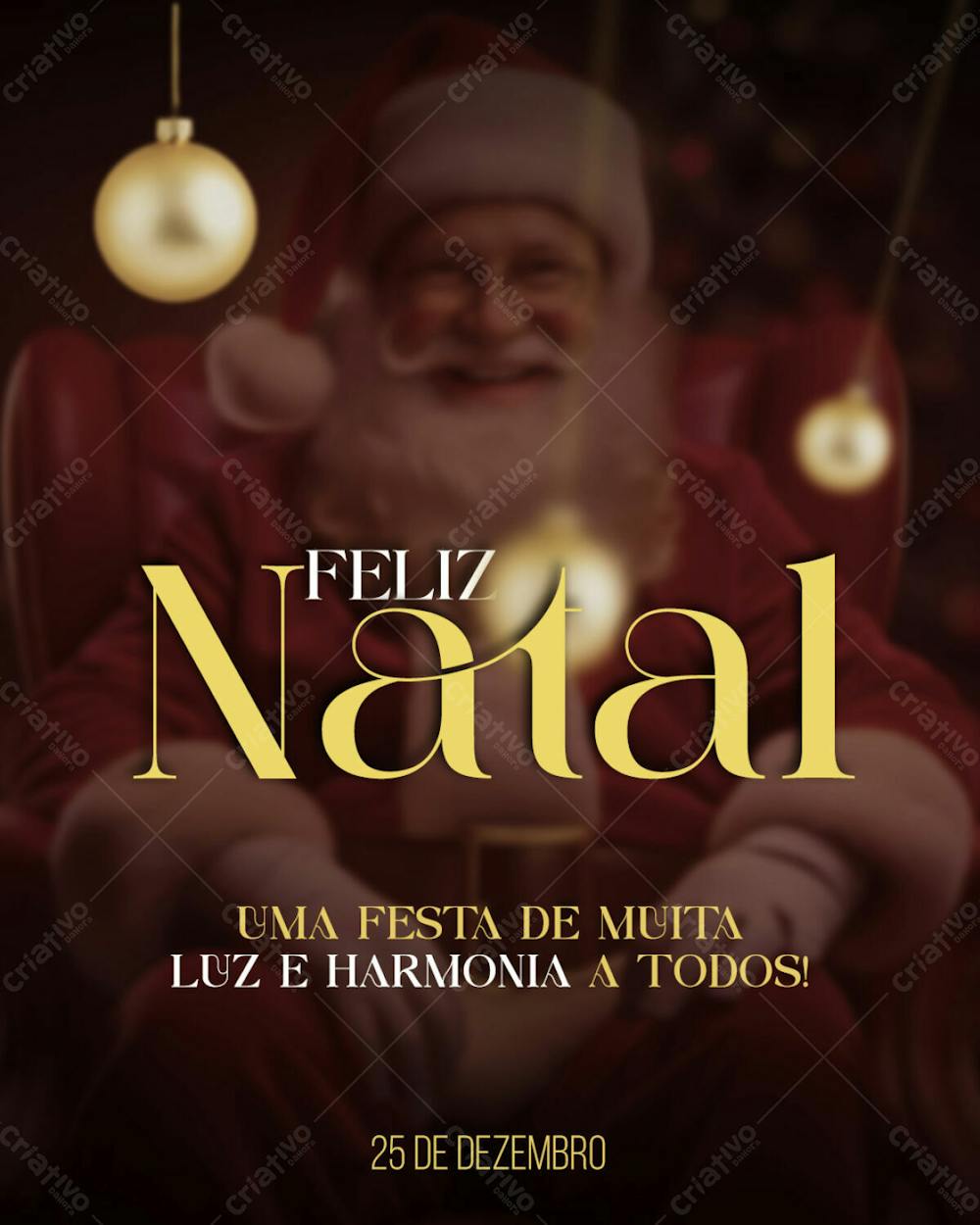 Feliz Natal Muita Luz E Harmonia