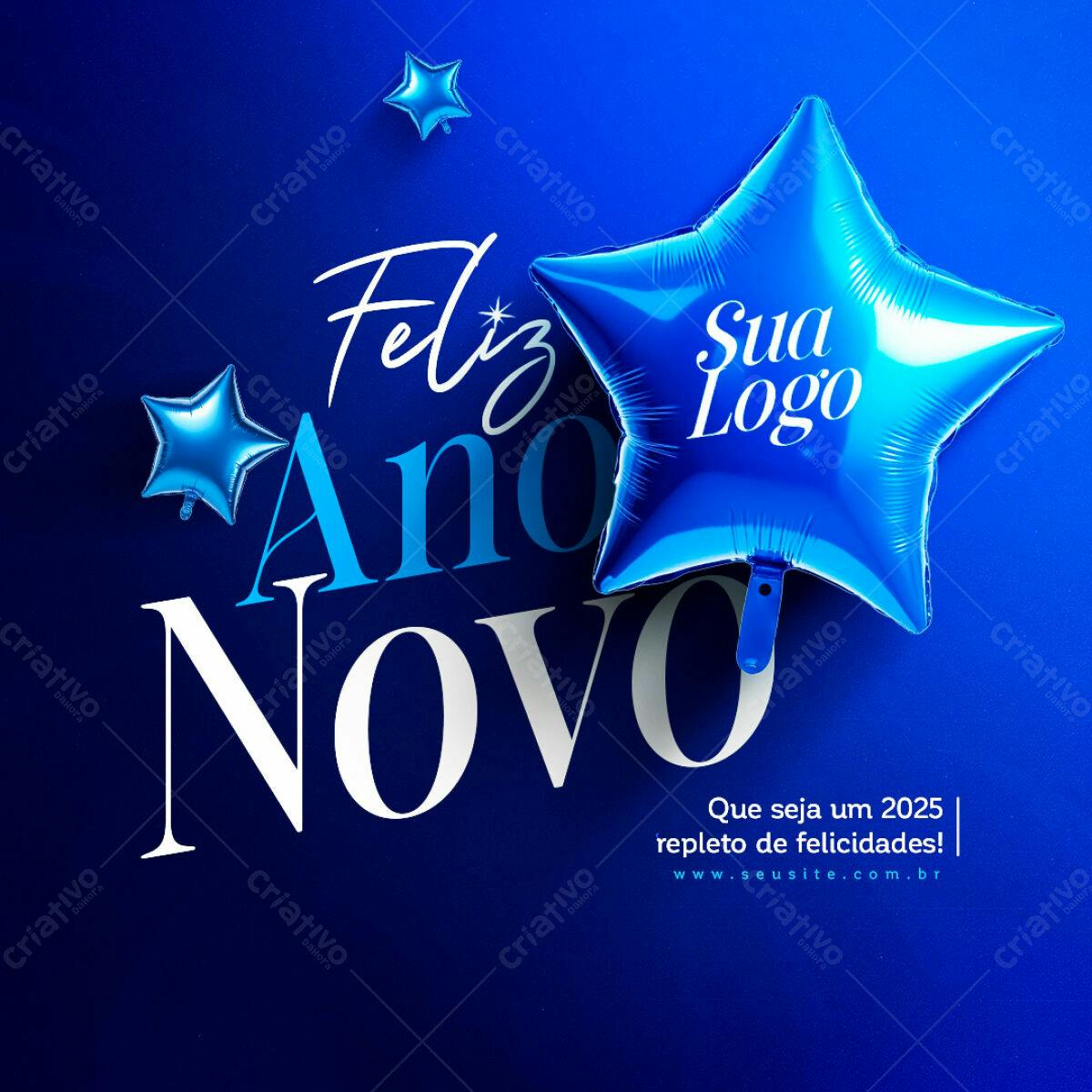 Postagem de Ano Novo PSD Editável