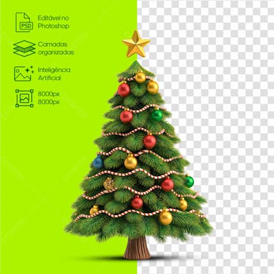 Render 3D Árvore De Natal