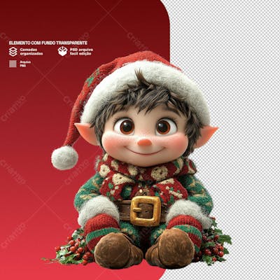Personagem 3D Para Composição De Natal Png Transparente 09
