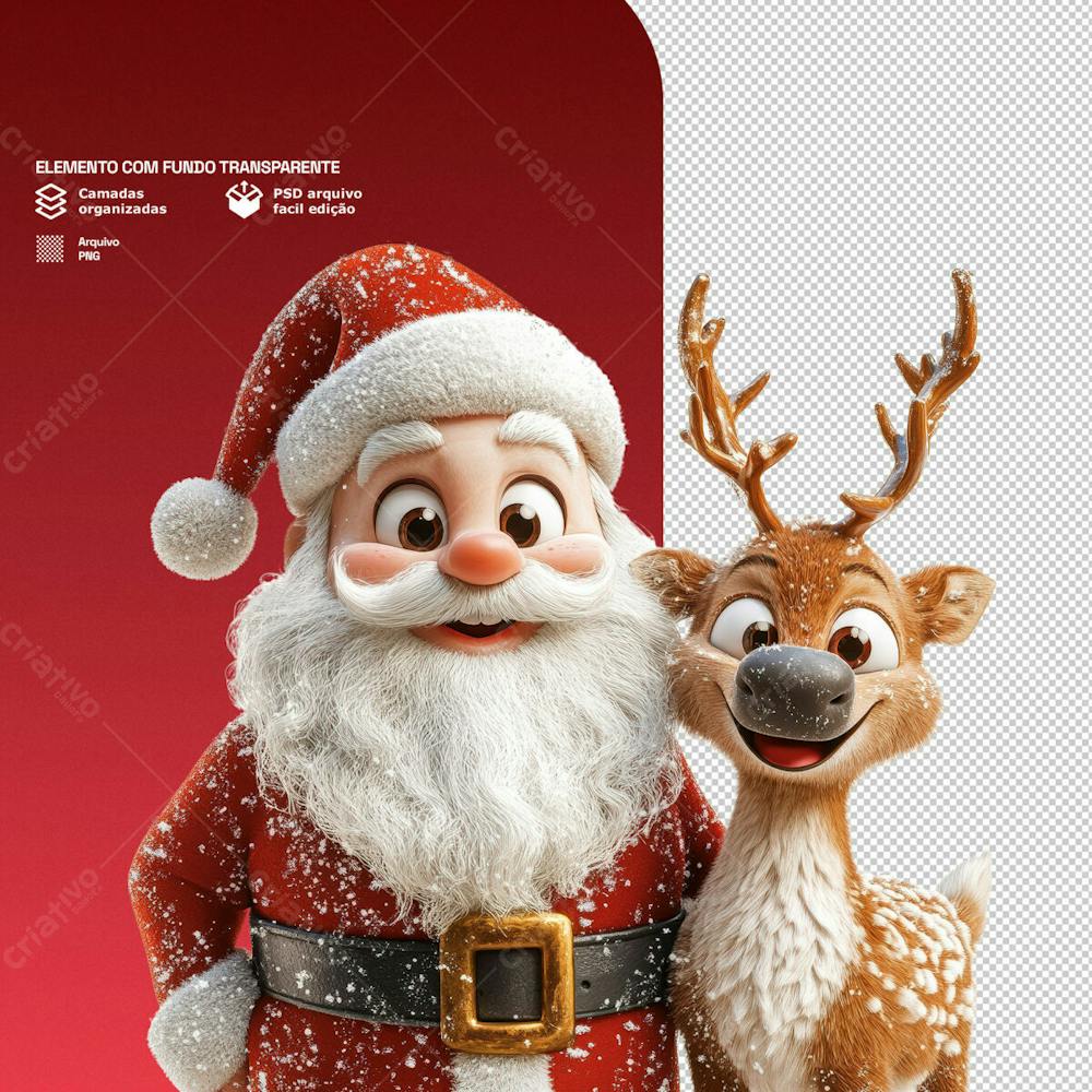 Personagem 3D Para Composição De Natal Png Transparente 09