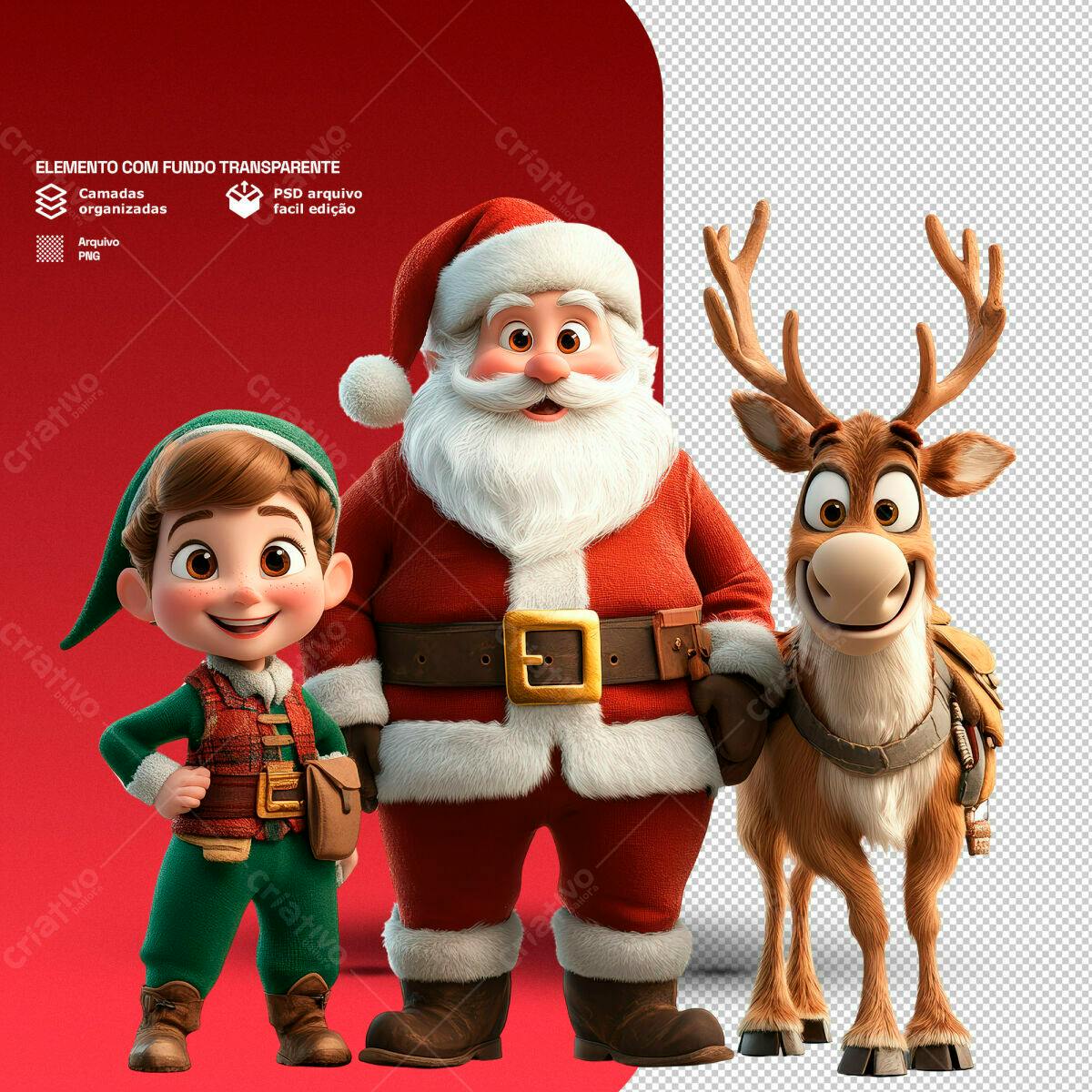 Personagem Natalino PSD Editável