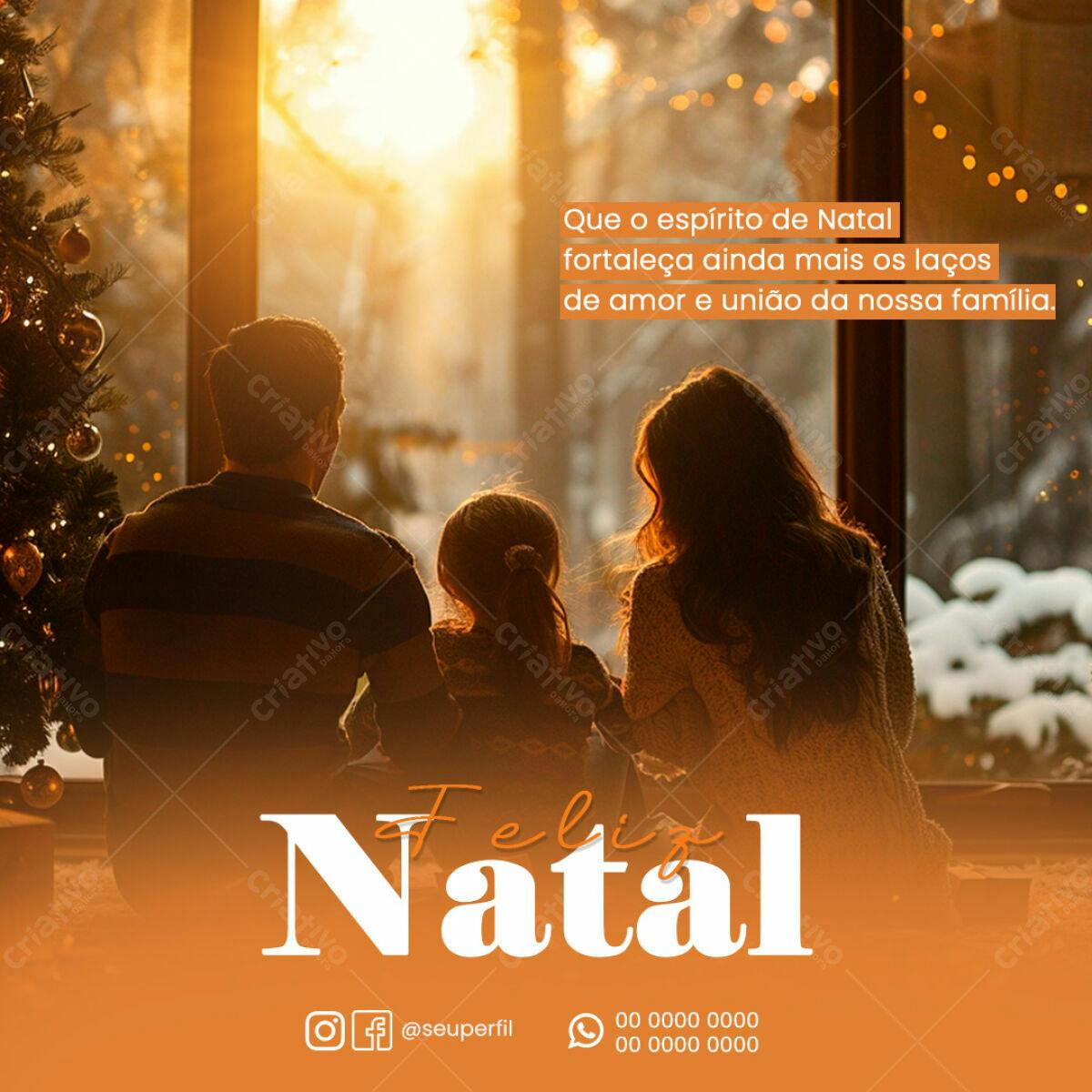 Postagem Natalina Família PSD Editável