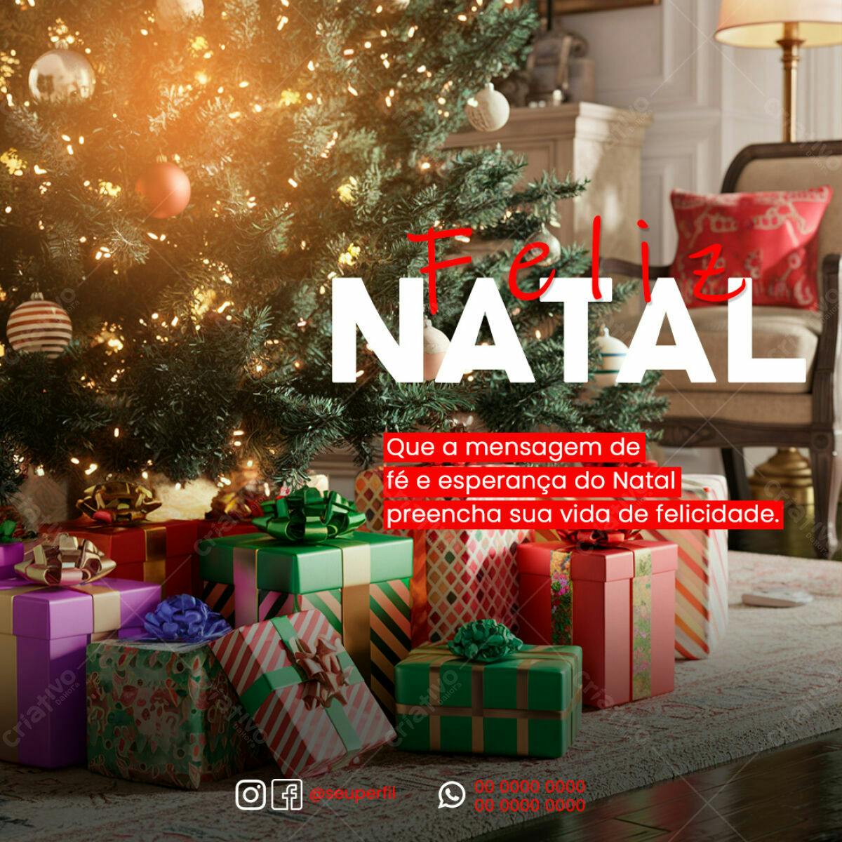 Flyer Feliz Natal PSD Editável