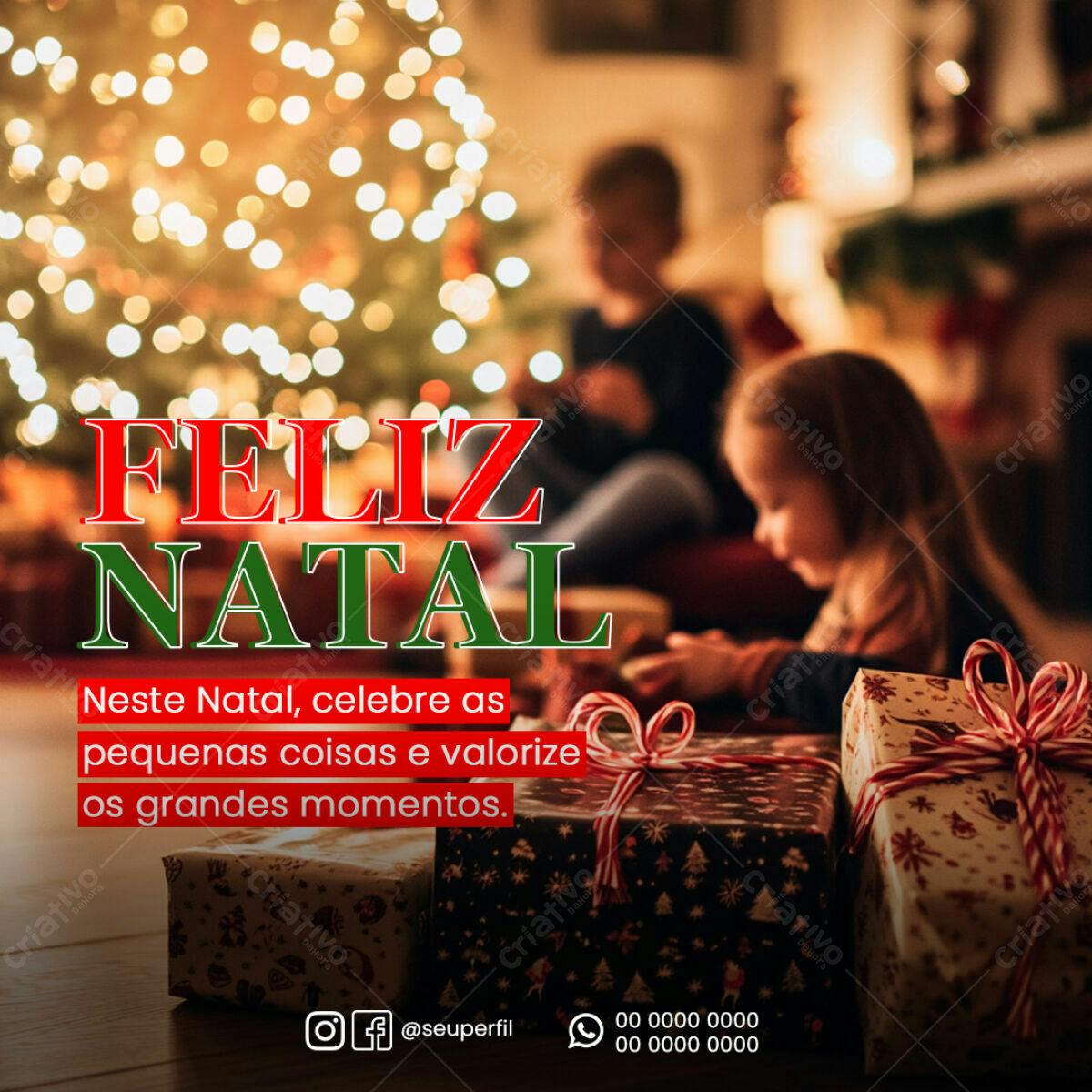 Postagem de Natal PSD Editável