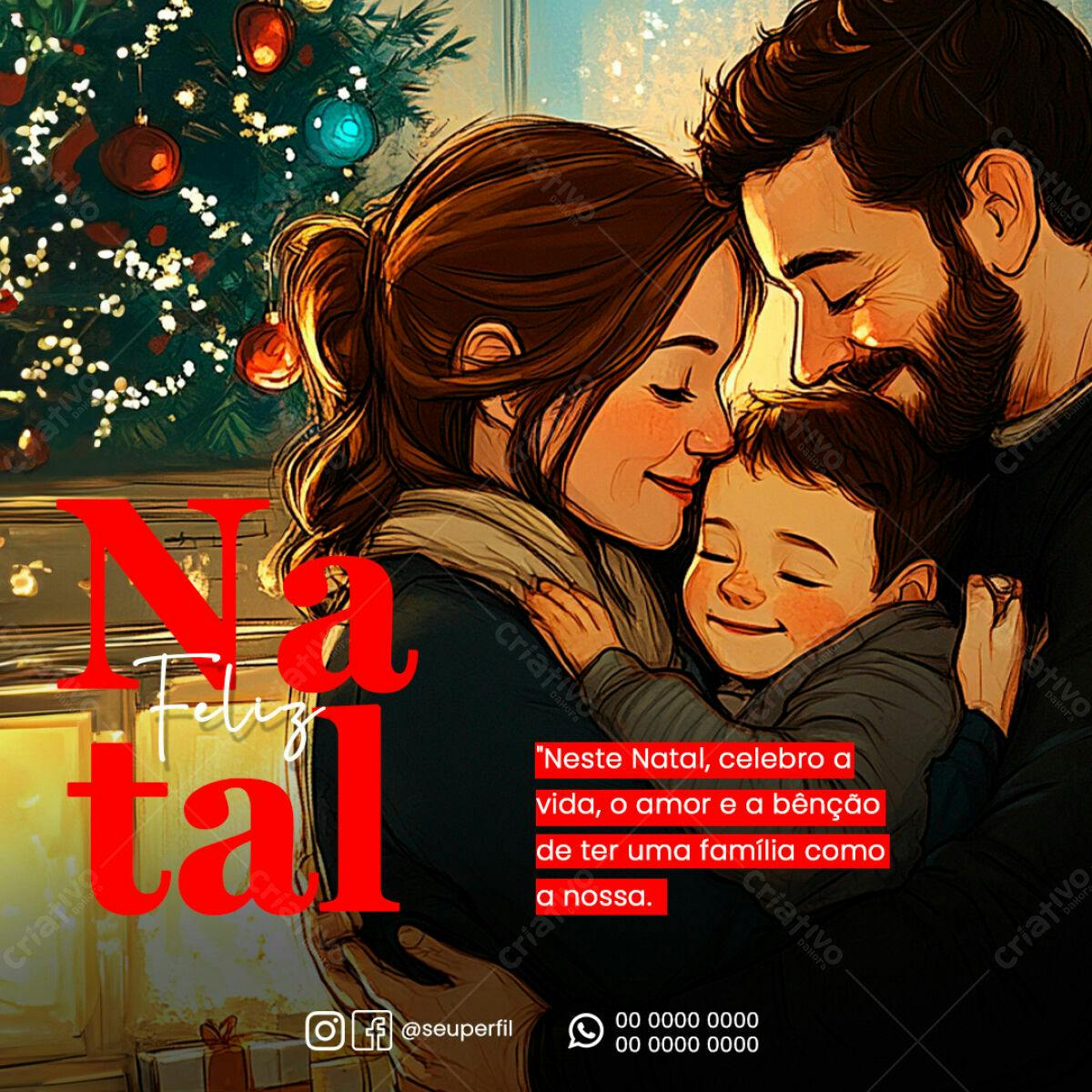 Post para o Natal PSD Editável