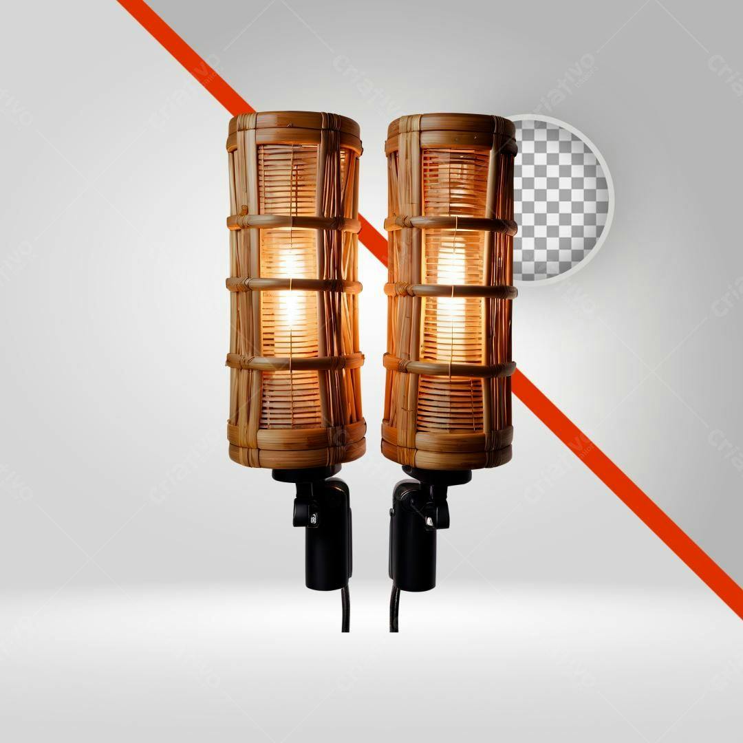 Icone Luminária Bambu PNG com fundo transparente