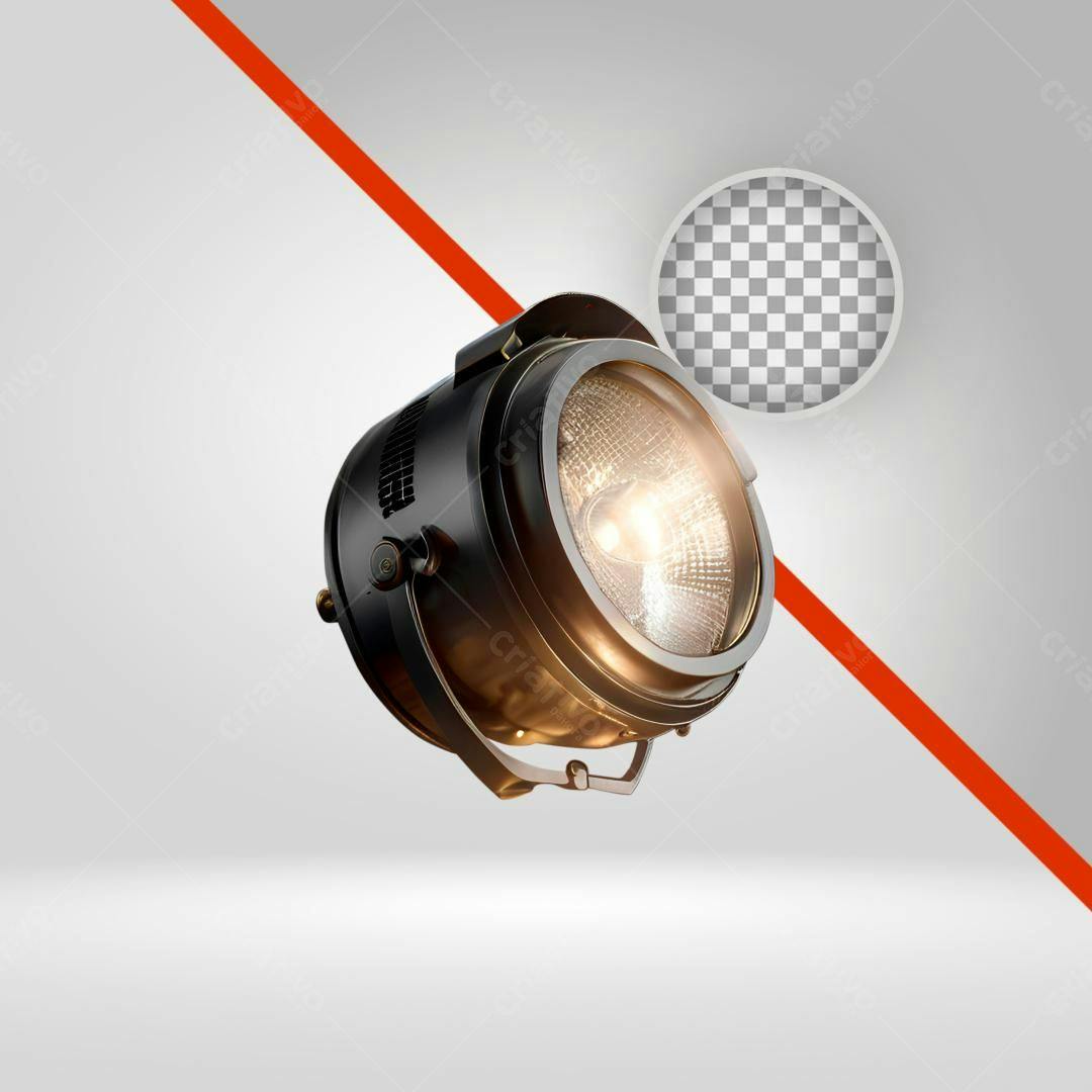 Icone Holofote Retrô PNG com fundo transparente