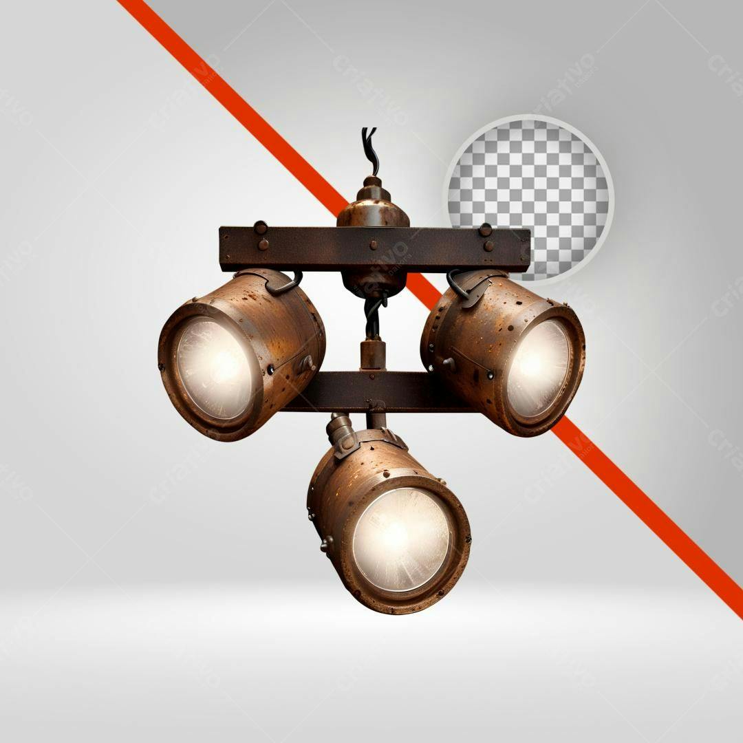 Icone Luminária Industrial Vintage PNG com fundo transparente