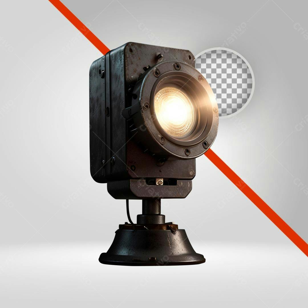 Icone Holofote Retrô PNG com fundo transparente