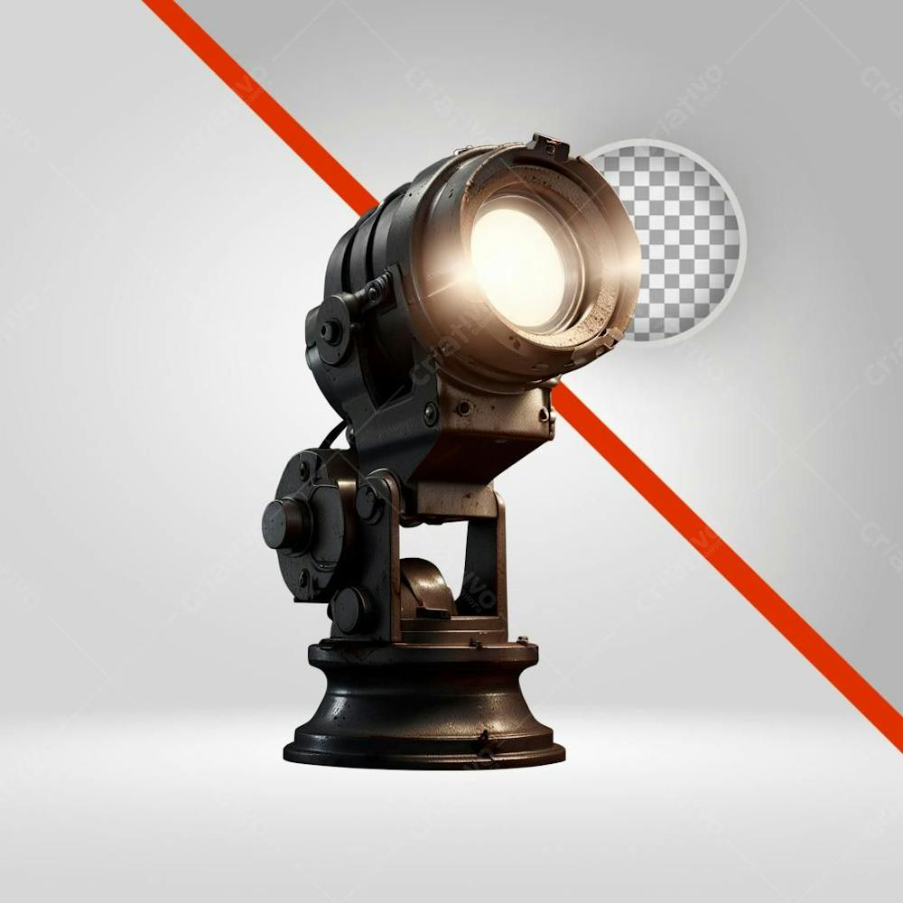 Farol Png Para Flyers, Elemento Png Luz Spot 3D Led 3D