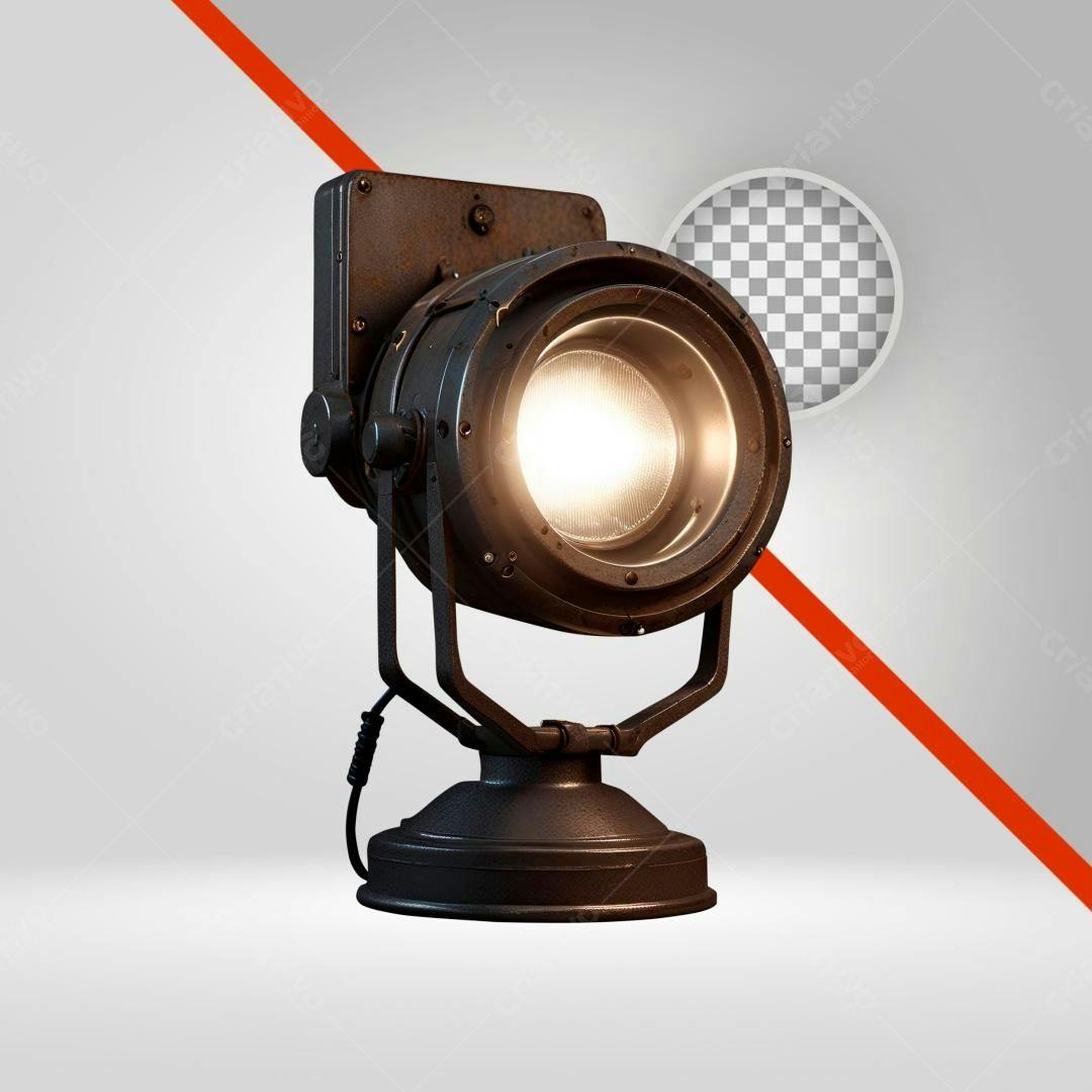 Icone Holofote Vintage PNG com fundo transparente