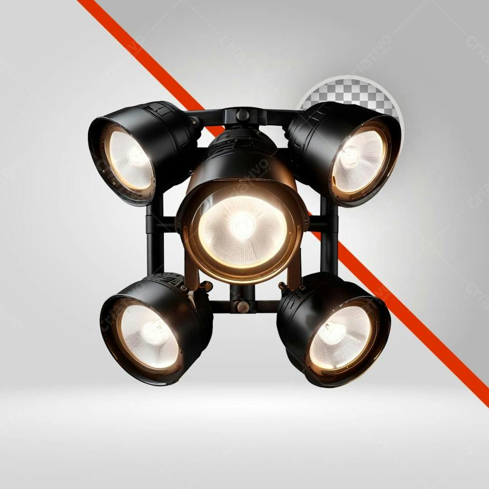 Lanterna Png Para Flyers, Elemento Png Luz Spot 3D Led