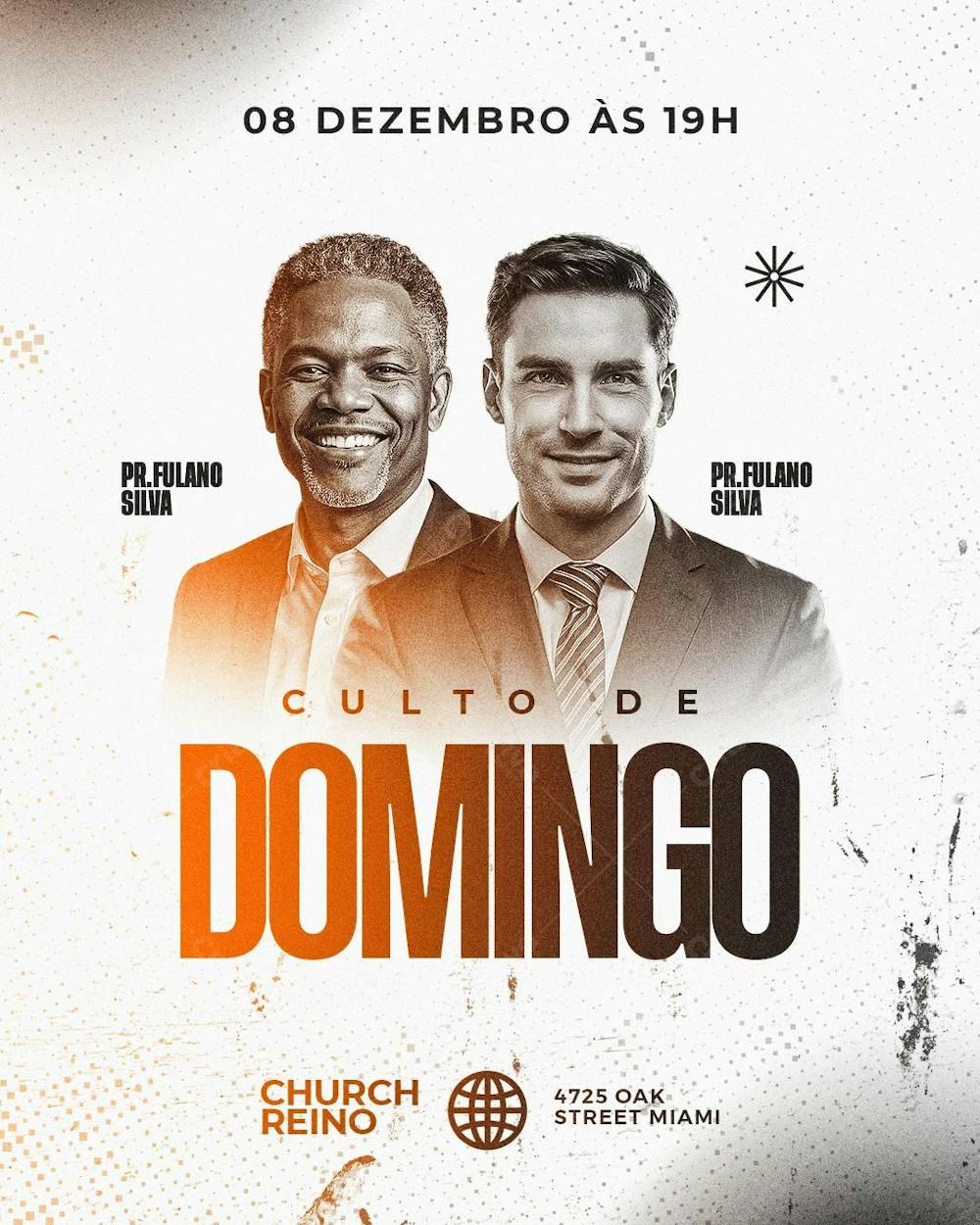 Flyer Culto De Domingo Clean Feed Psd