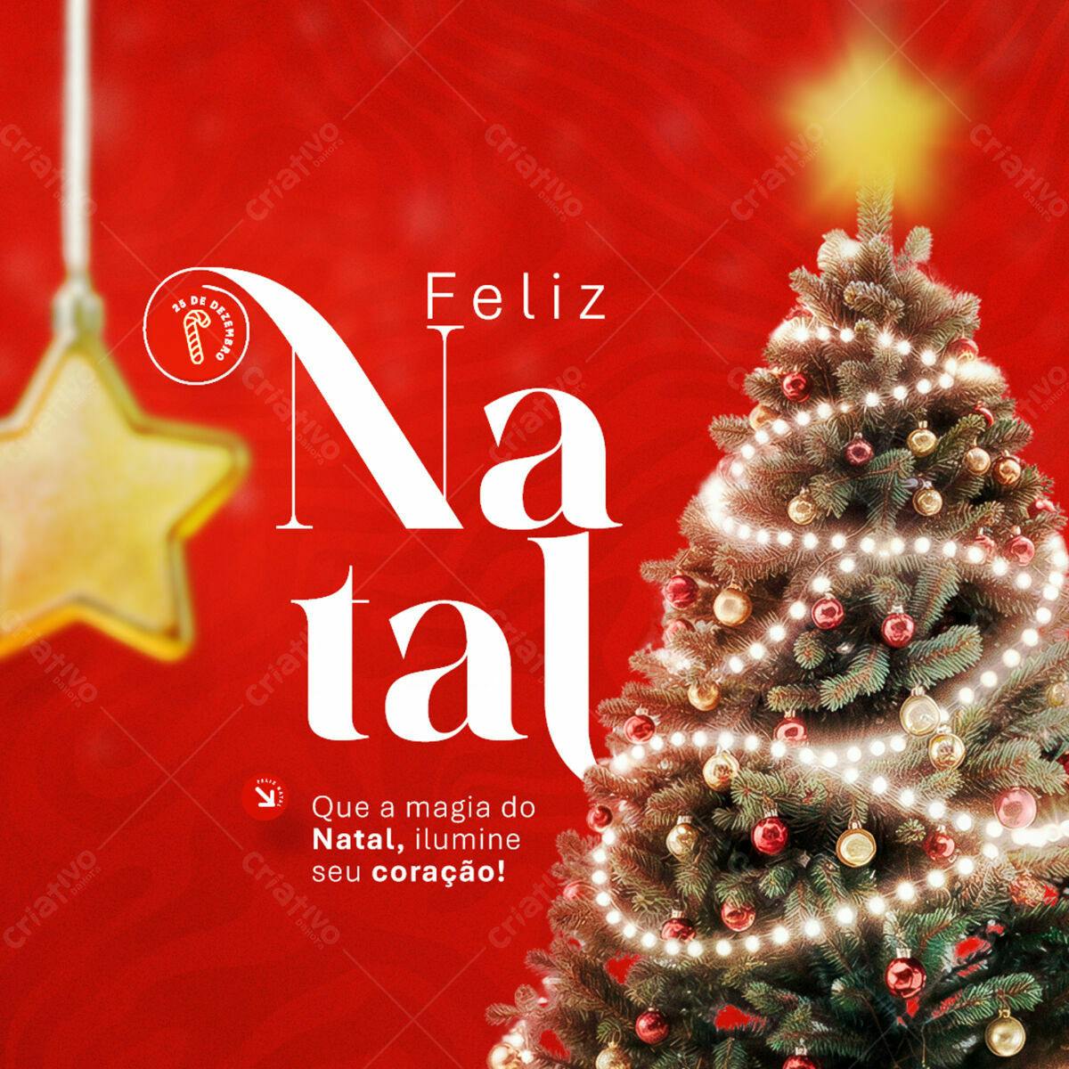 Postagem Feliz Natal PSD Editável