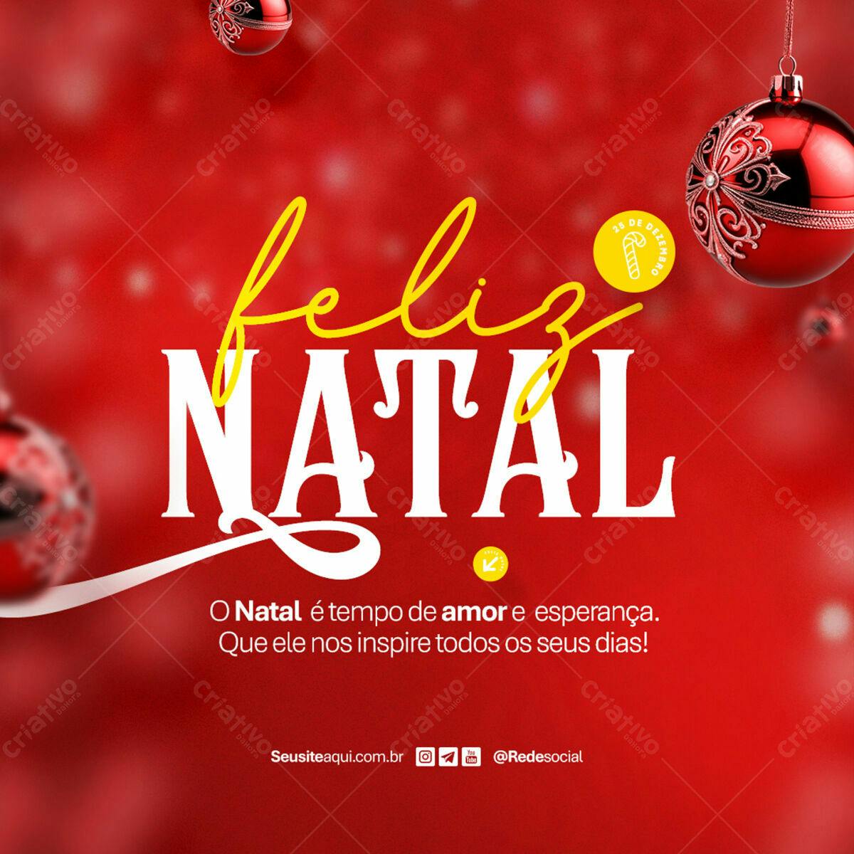 Postagem de Natal PSD Editável
