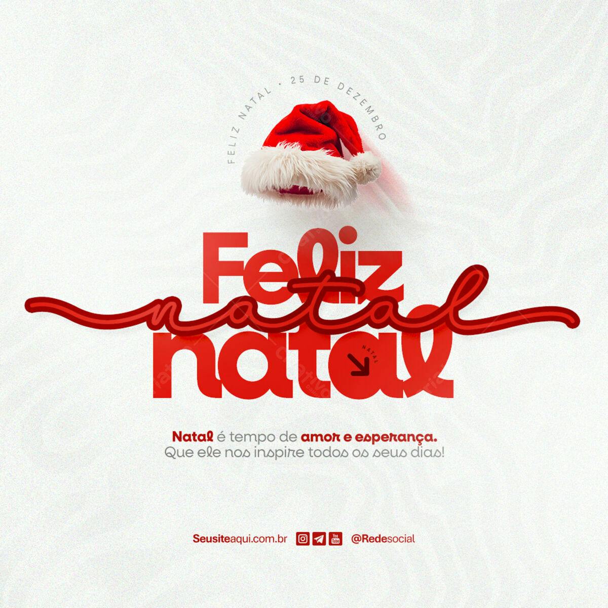 Postagem Feliz Natal PSD Editável