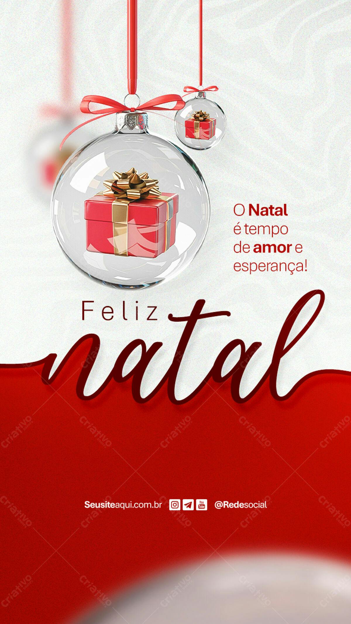 Postagem de Natal PSD Editável