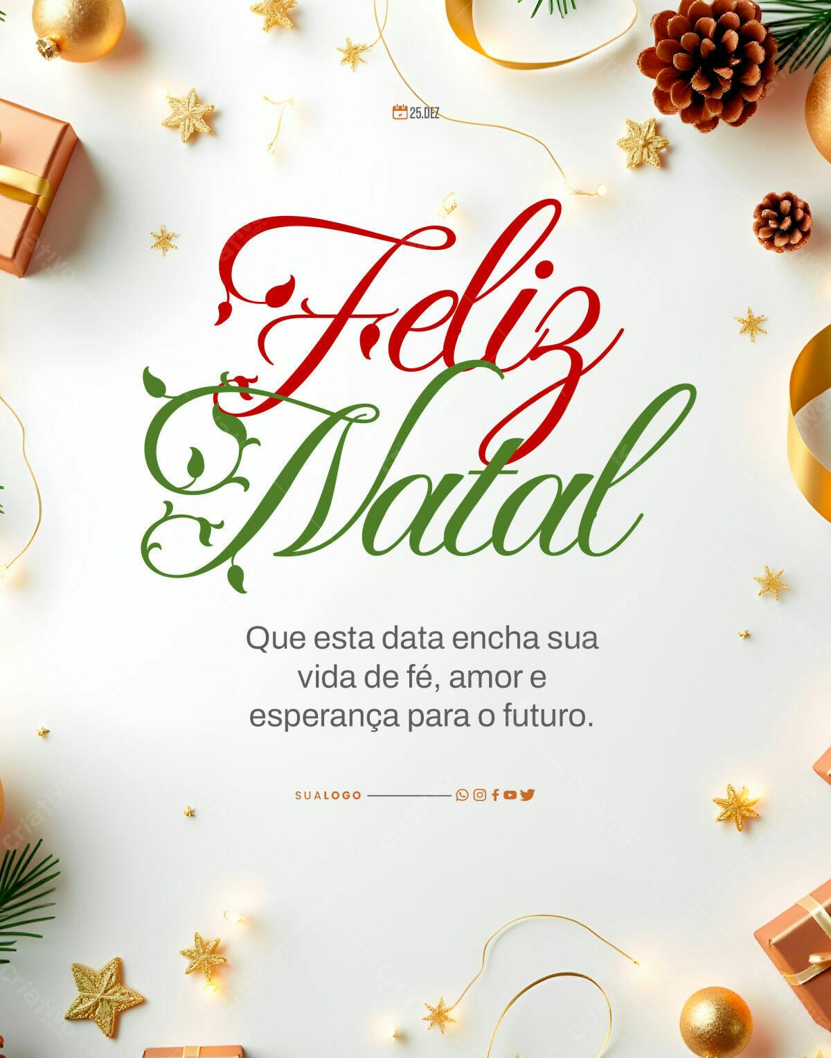 Flyer Feliz Natal PSD Editável