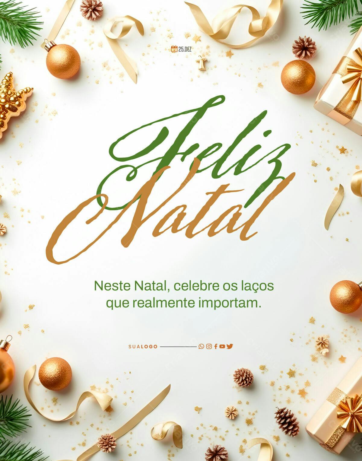 Flyer Feliz Natal PSD Editável