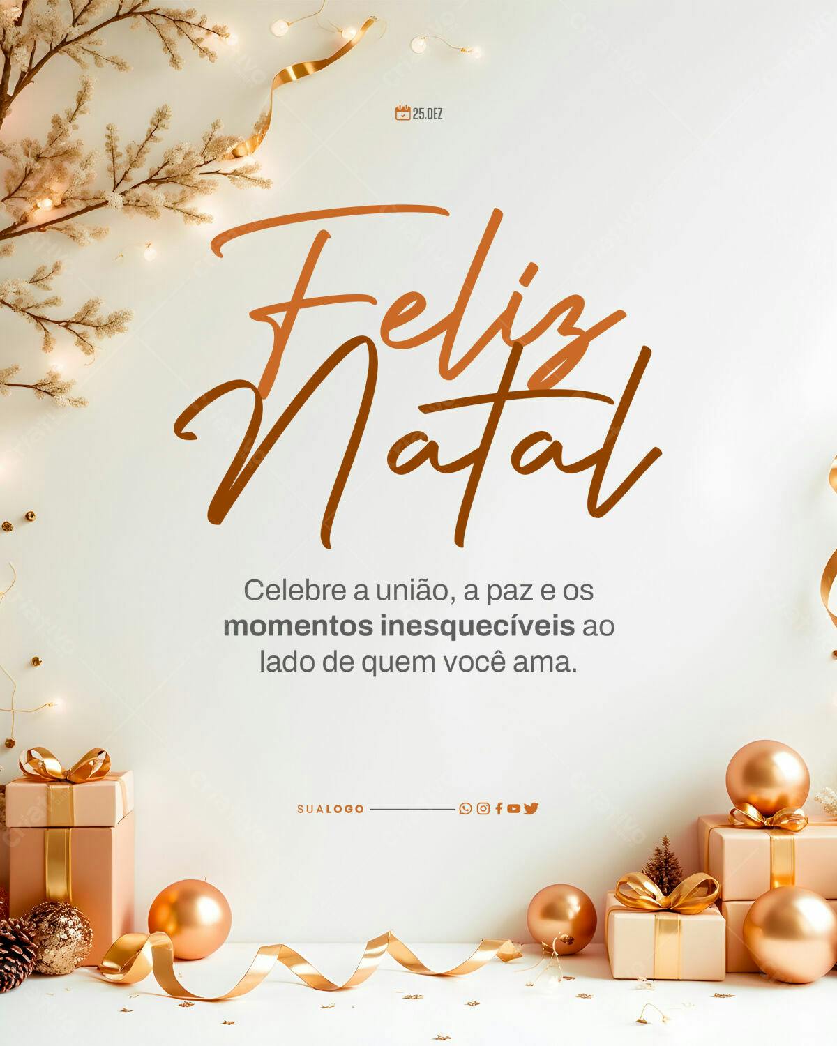 Postagem Natalina PSD Editável