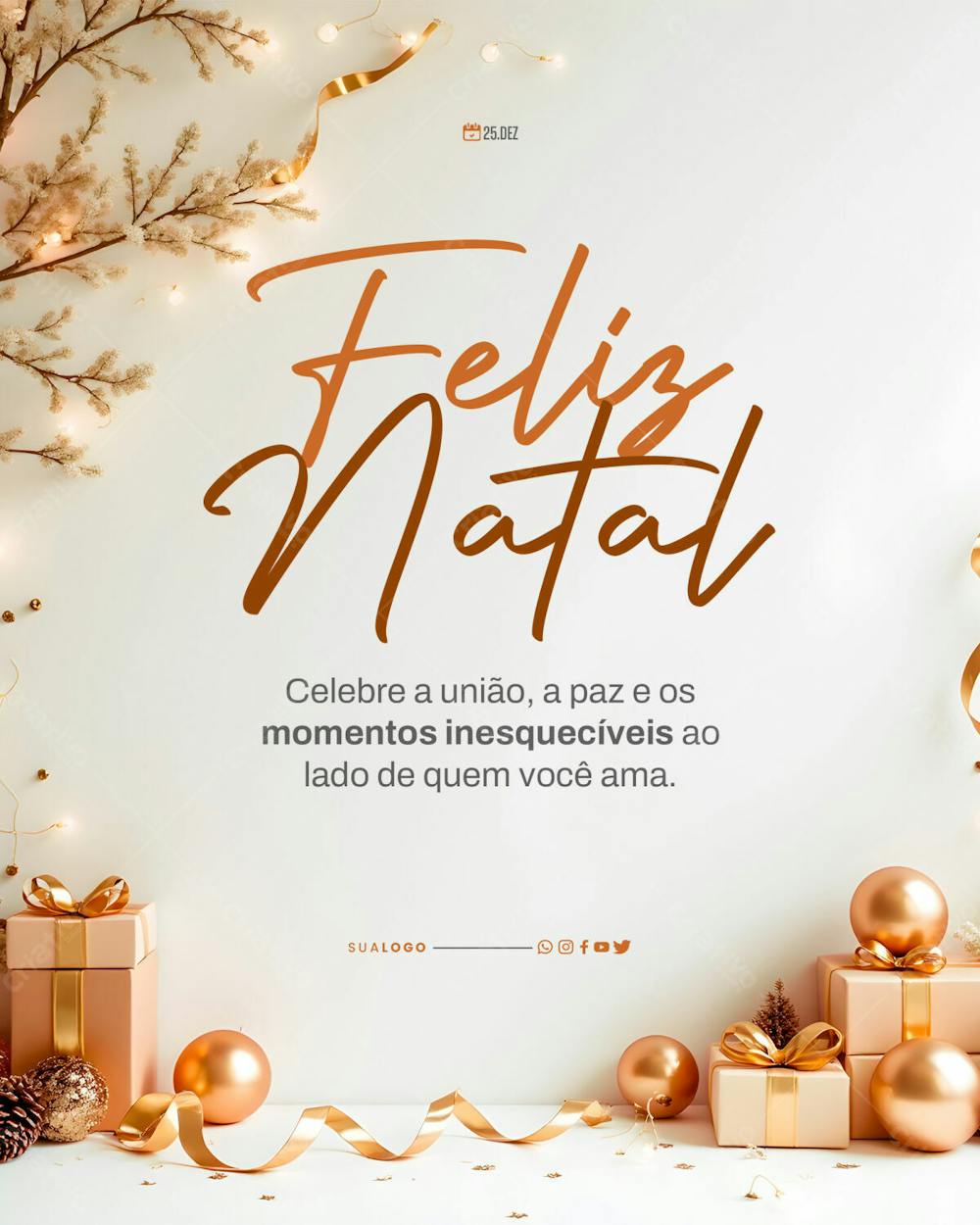 Social Media Feliz Natal Momentos Inesquecíveis