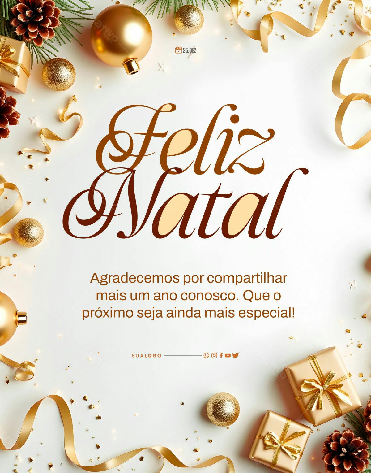 Flyer Feliz Natal PSD Editável