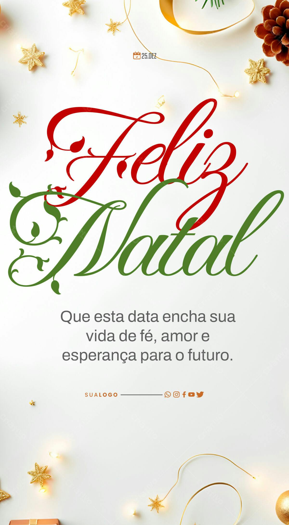 Flyer Feliz Natal PSD Editável