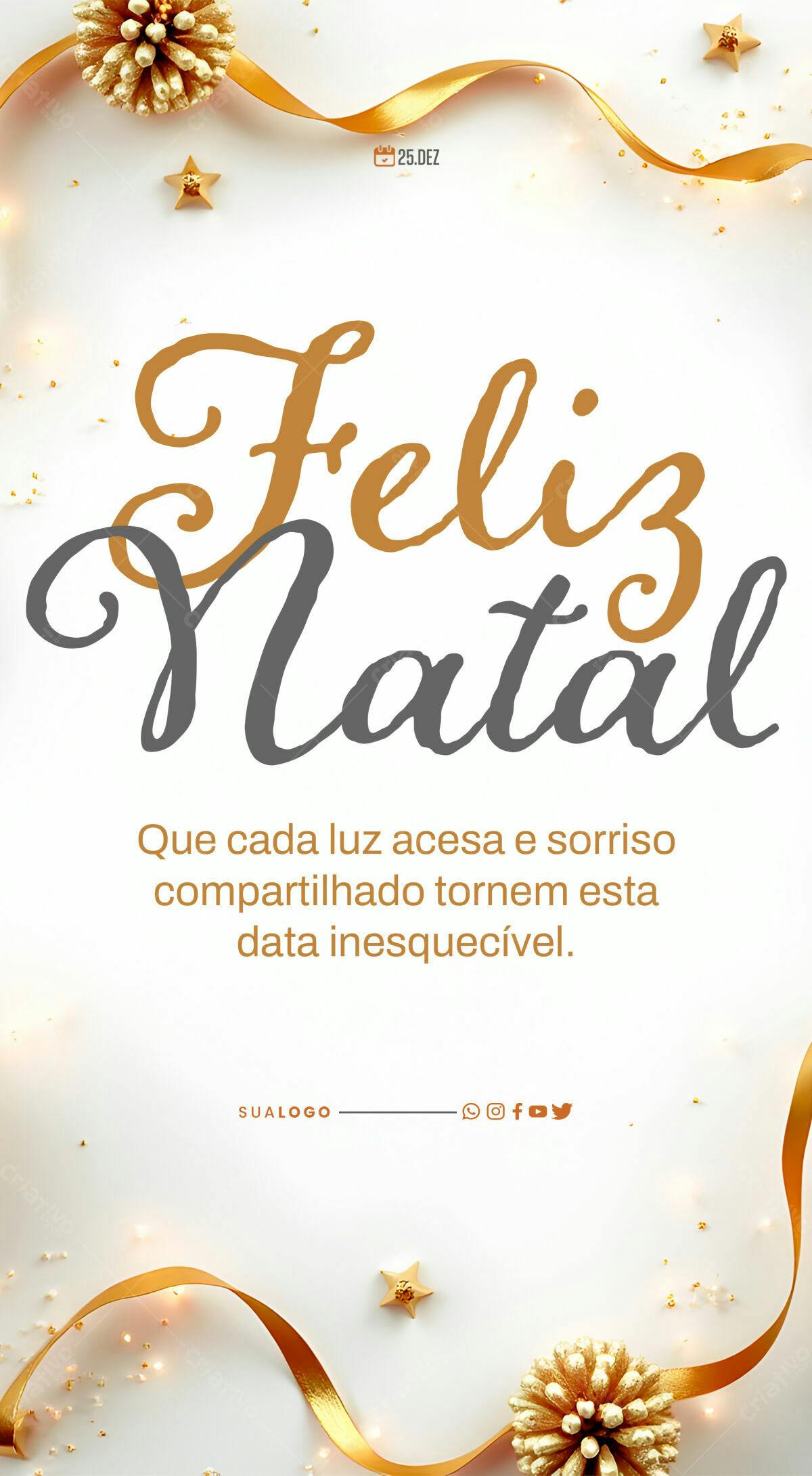 Postagem de Boas Festas Natal PSD Editável
