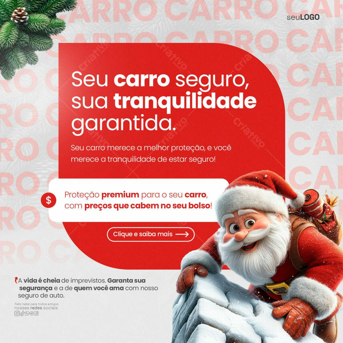 Flyer Natal Seguro Auto PSD Editável