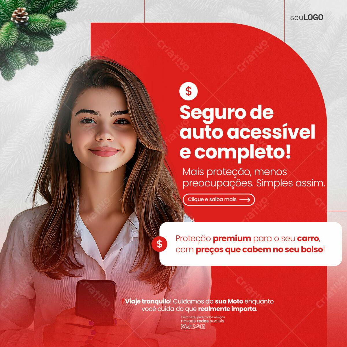 Post Instagram Seguro Auto PSD Editável