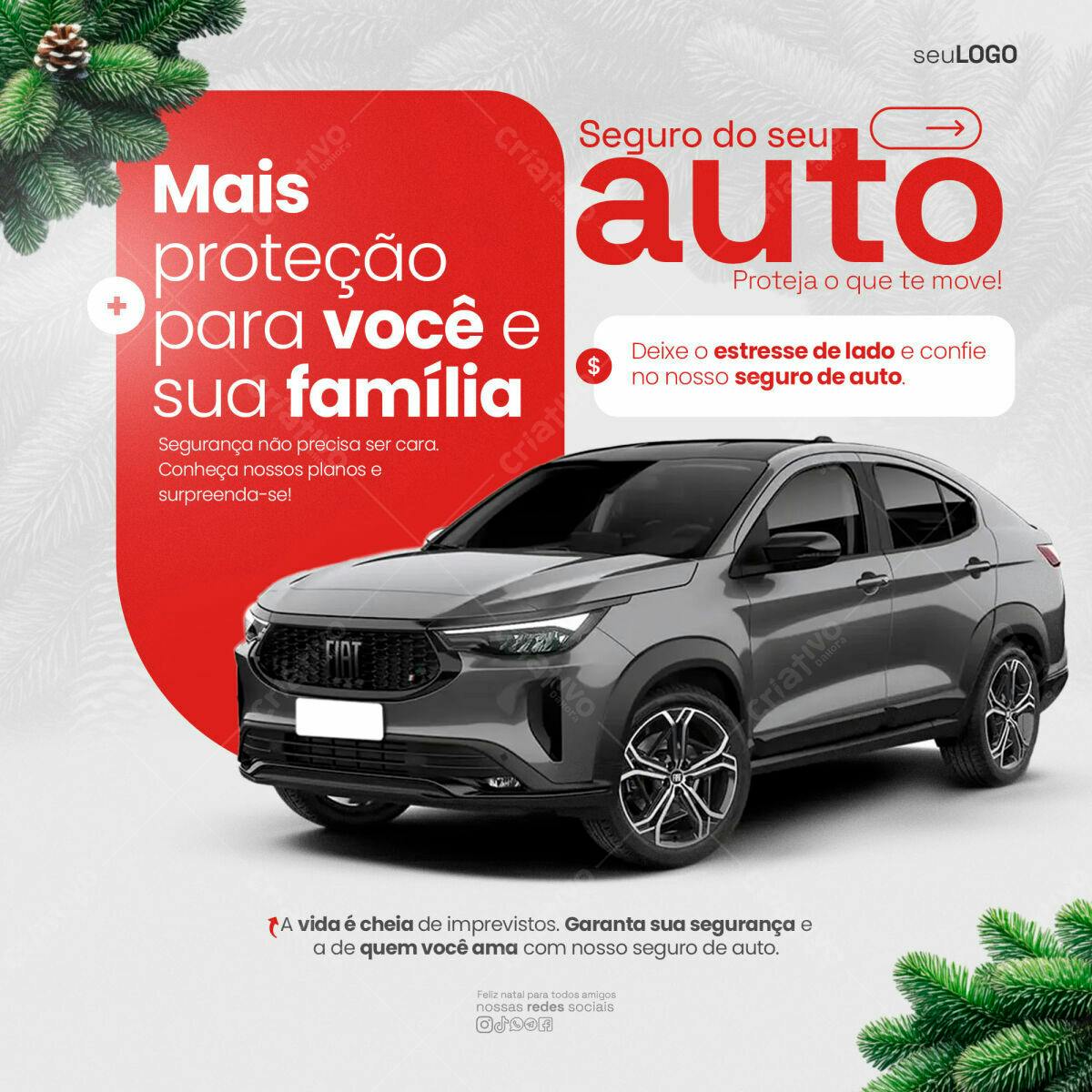 Flyer Seguro Auto Natalino PSD Editável