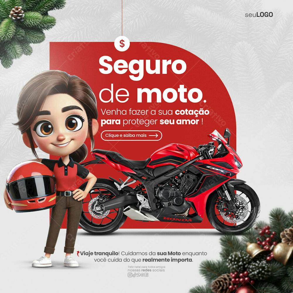 Seguro De Moto Venha Fazer Sua Cotação Psd Editavel