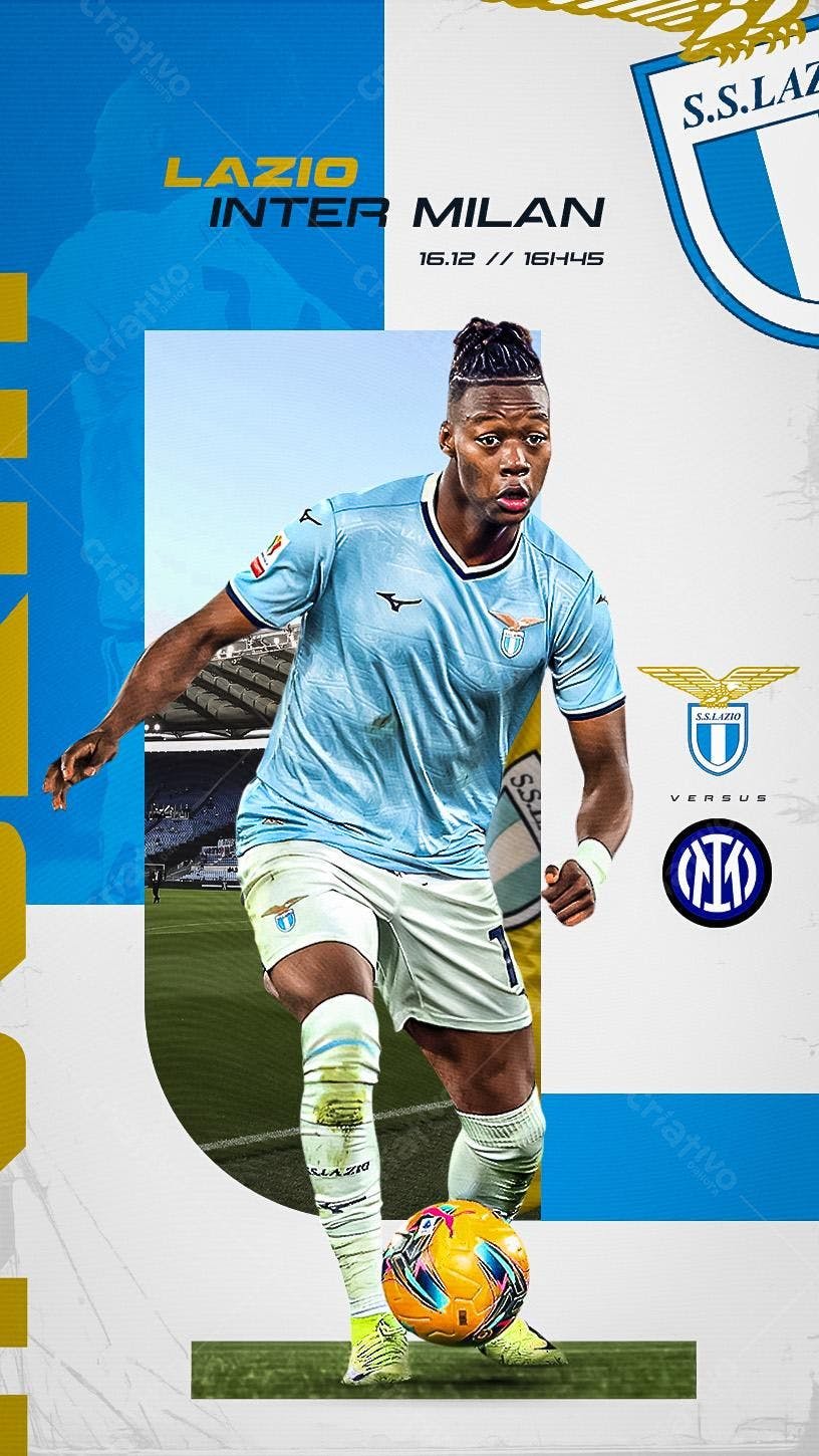 Poster Lazio x Inter Milan PSD Editável