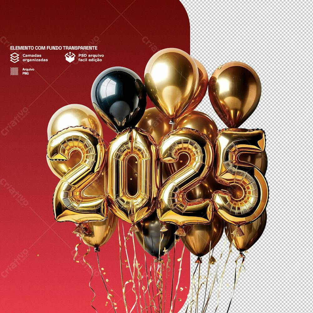 Selo 3D De Ano Novo Png Transparente