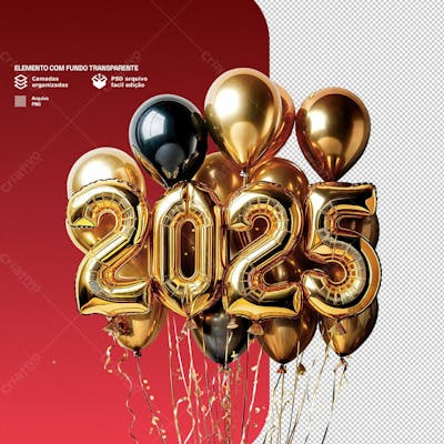 Selo 3D De Ano Novo Png Transparente