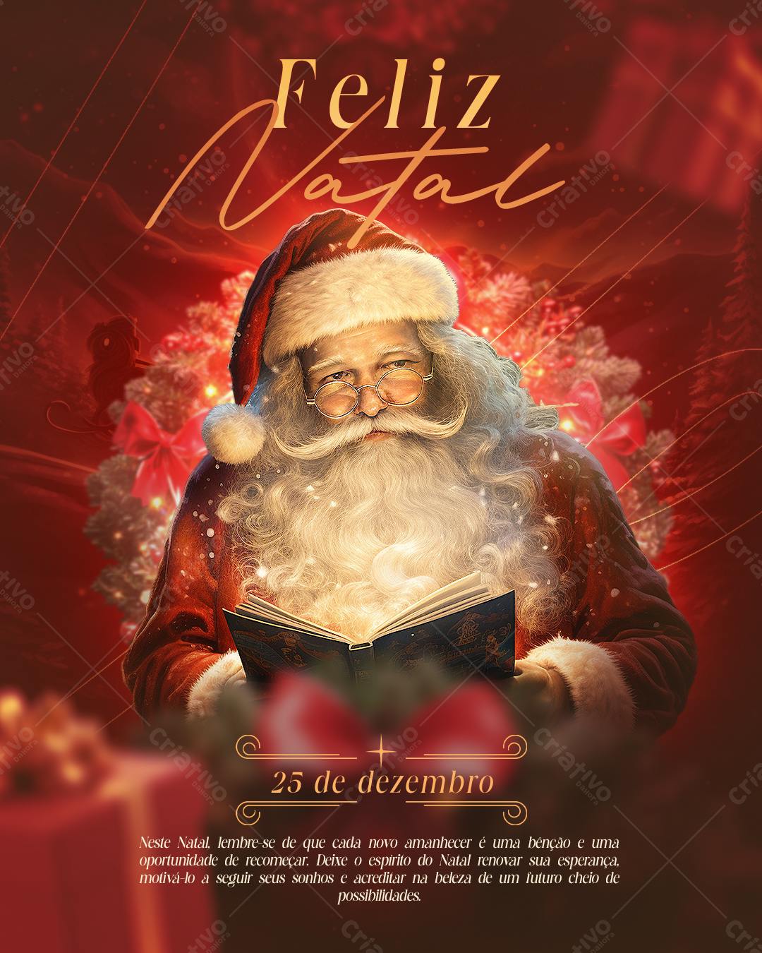 Flyer Natalino com Papai Noel PSD Editável