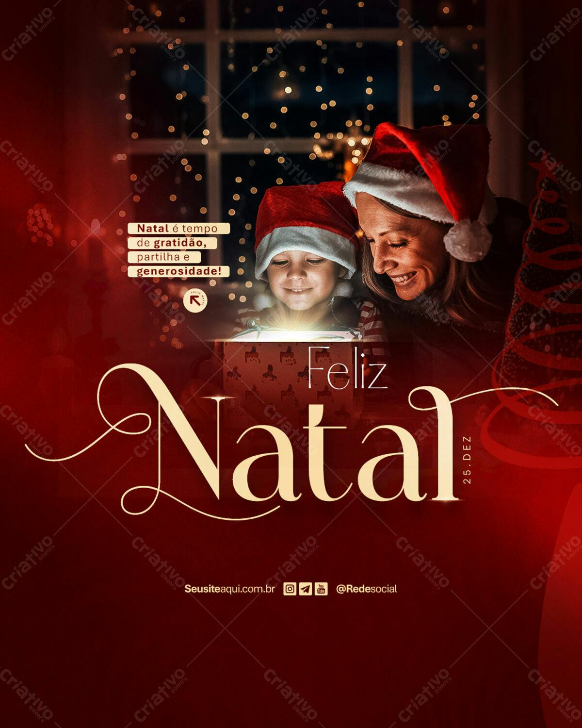Flyer Feliz Natal PSD Editável