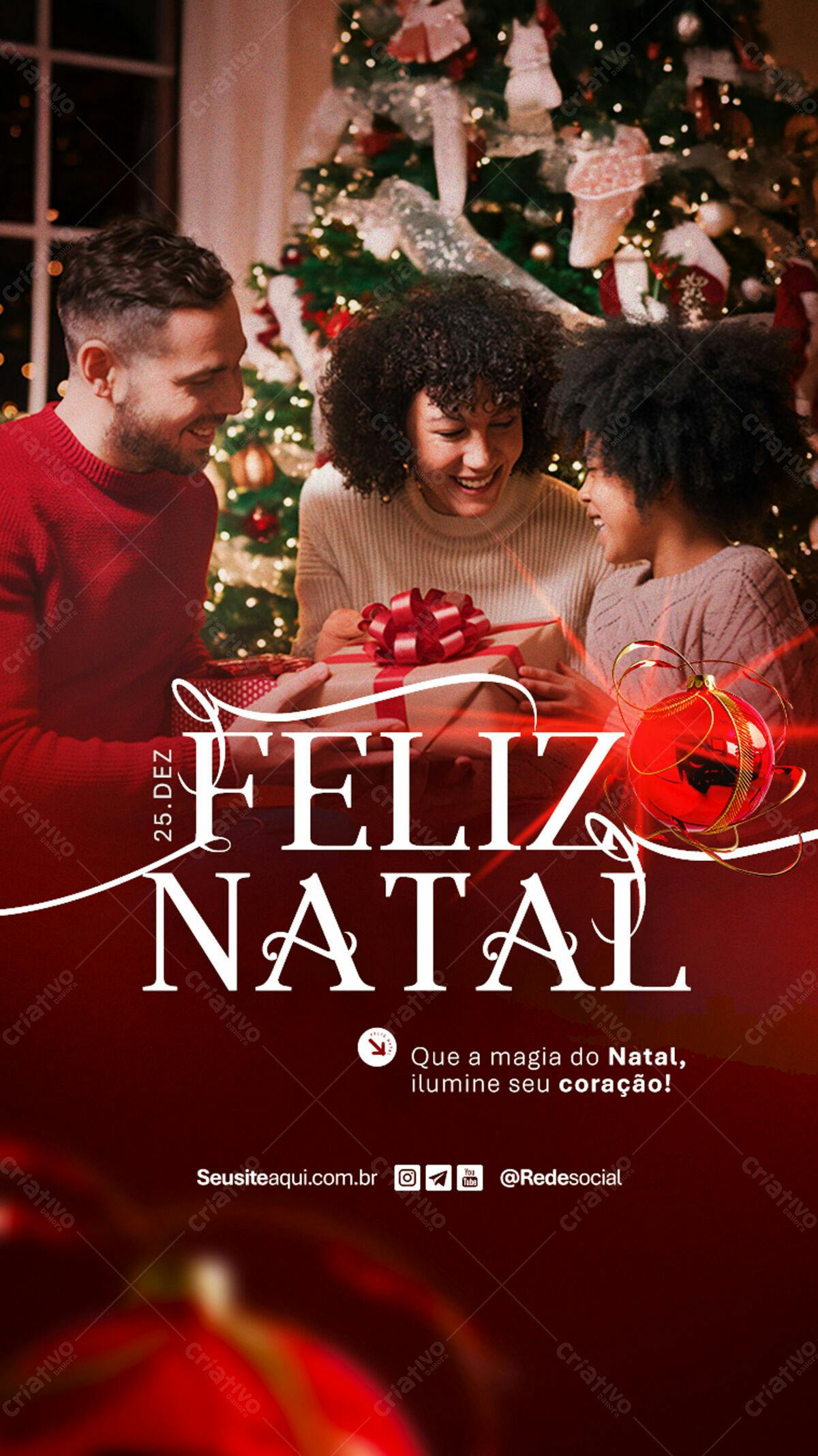 Flyer Feliz Natal PSD Editável