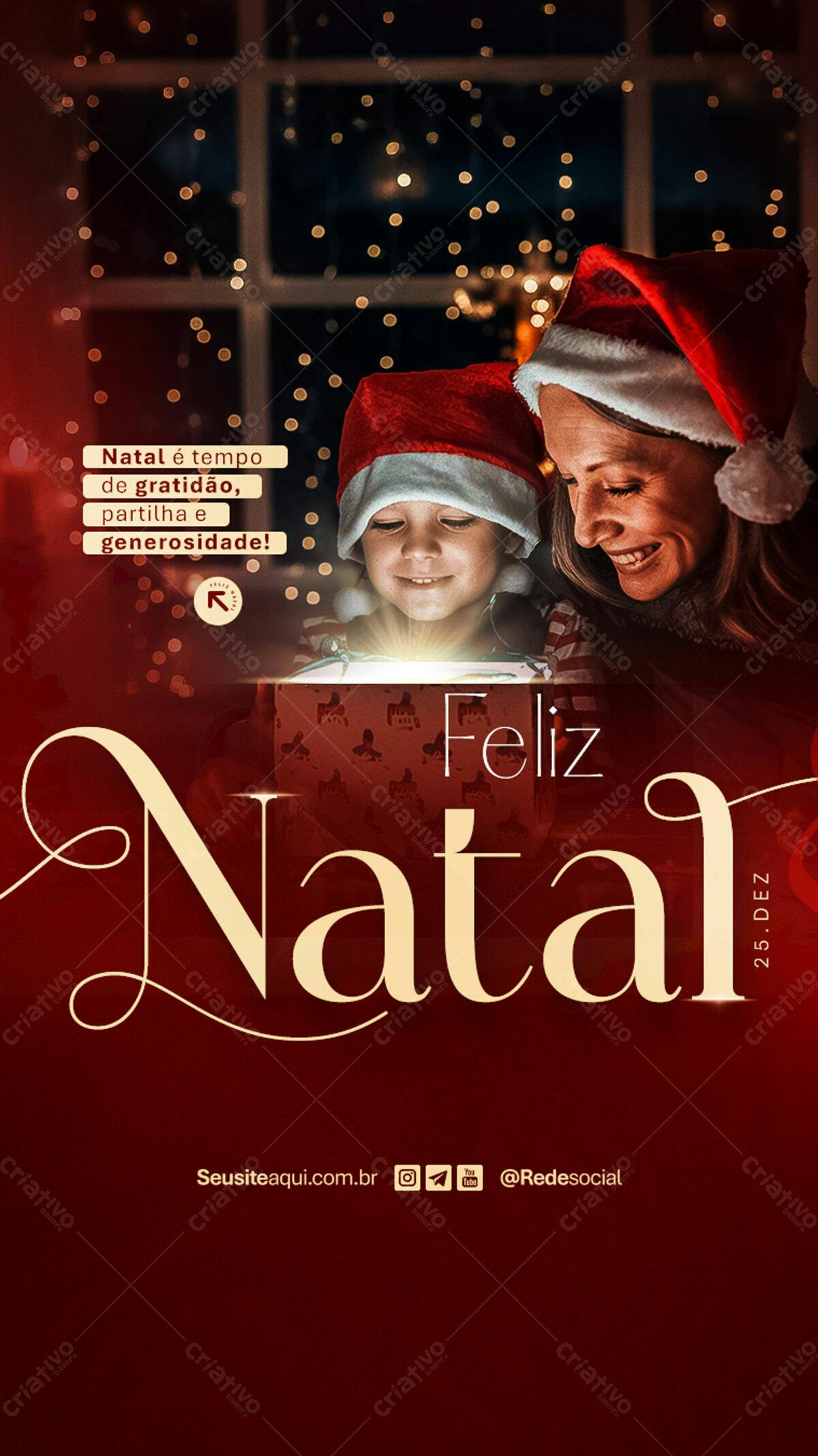 Flyer Natalino Família PSD Editável