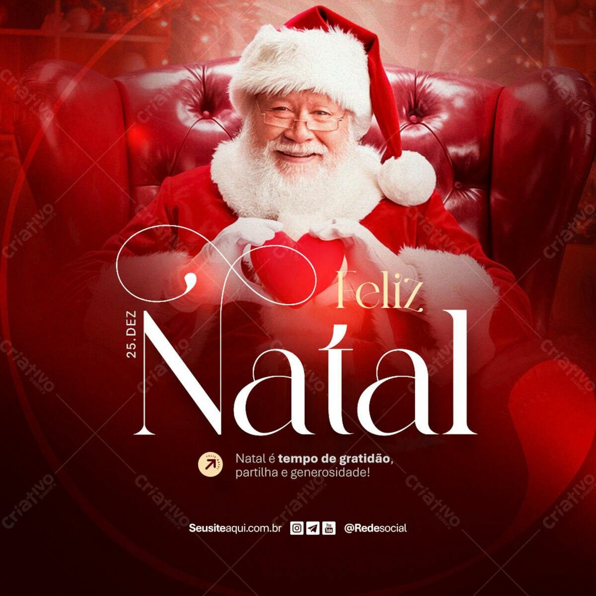 Postagem de Natal PSD Editável