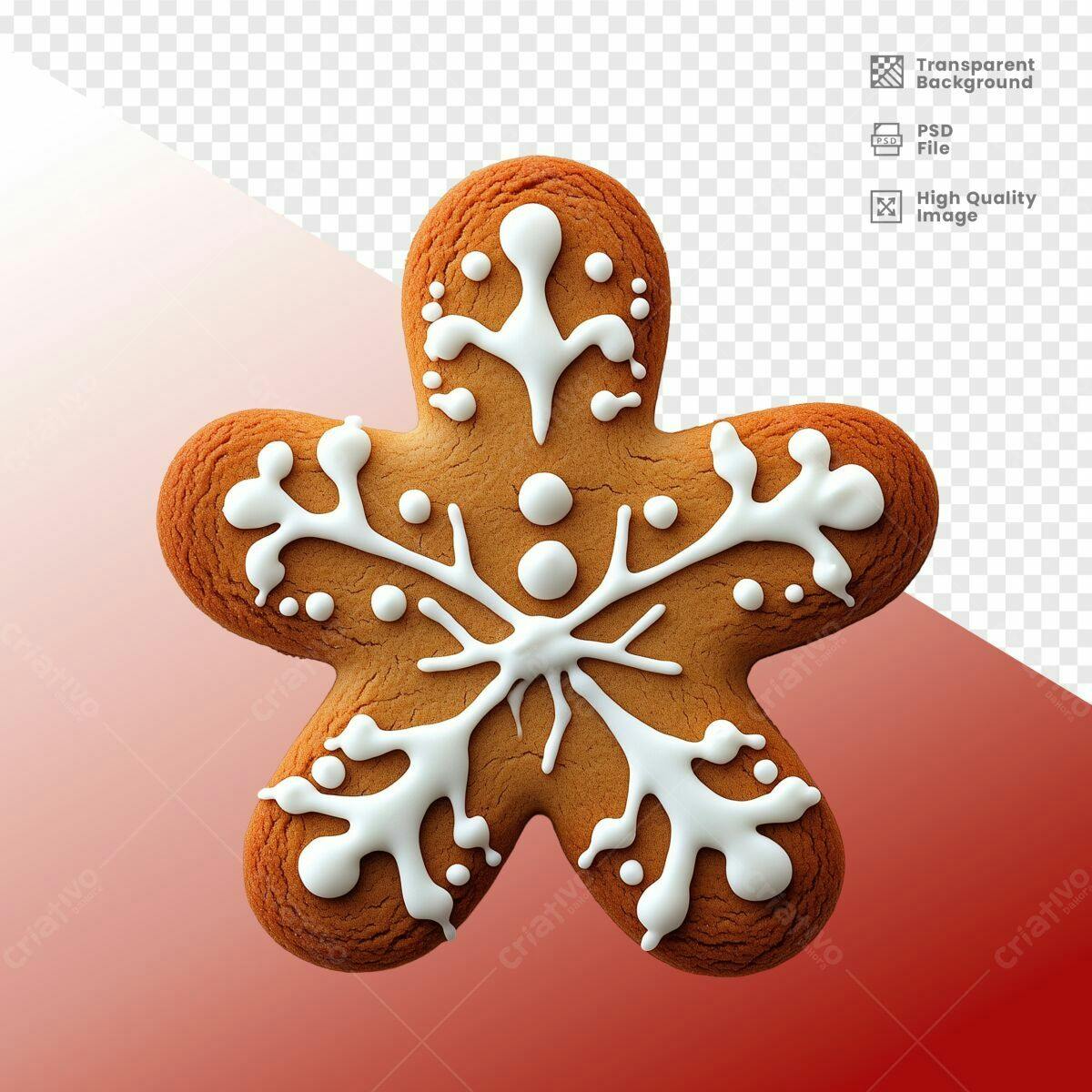 Biscoito de Gengibre Natalino PSD Editável