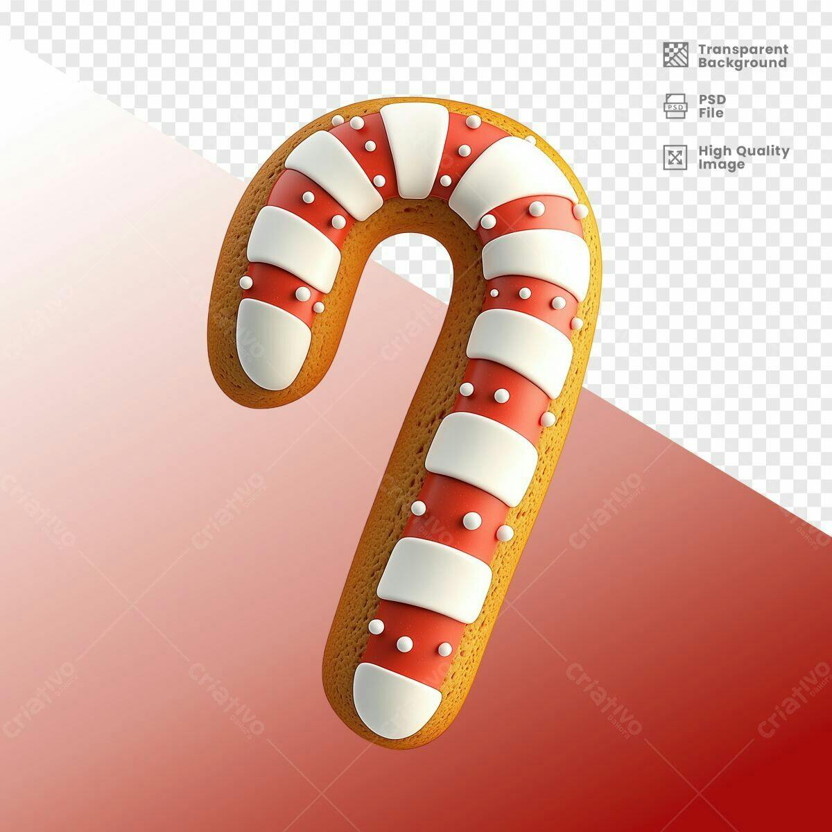 Imagem Caneta de Doces Natalina PSD Editável
