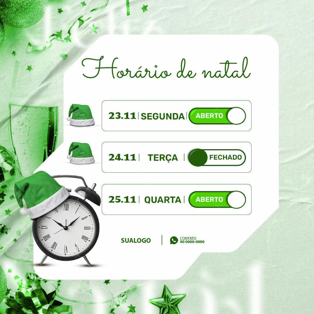 Social Media Horario De Natal 1