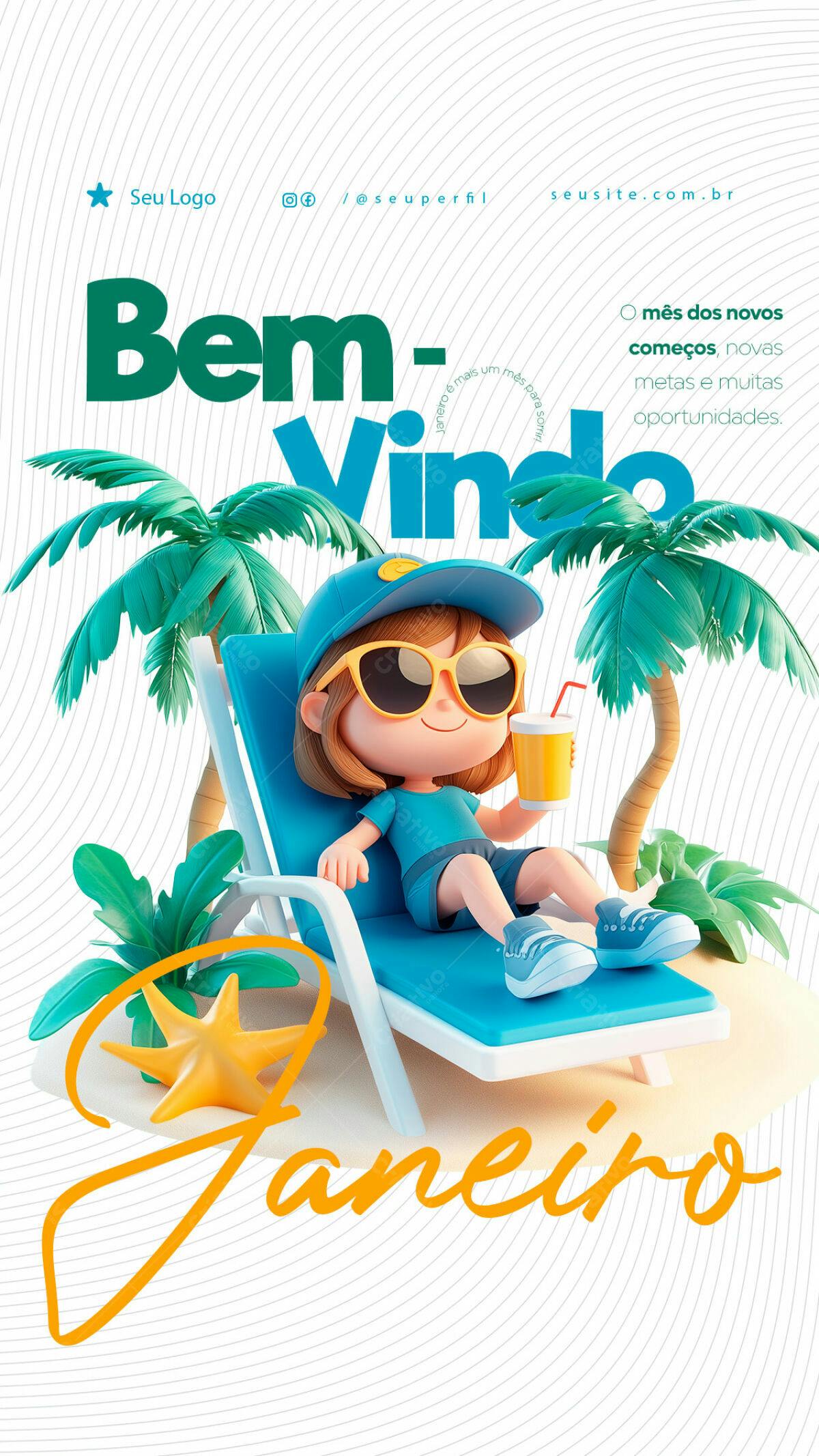 Flyer Janeiro PSD Editável